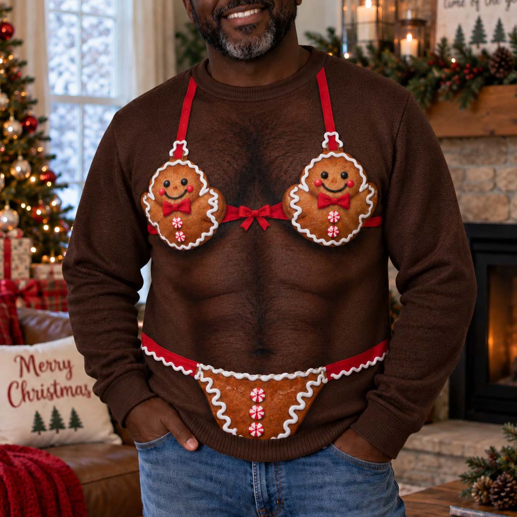 Gingerbread Noel Personalized Ugly Sweatshirt TZL0HH0038