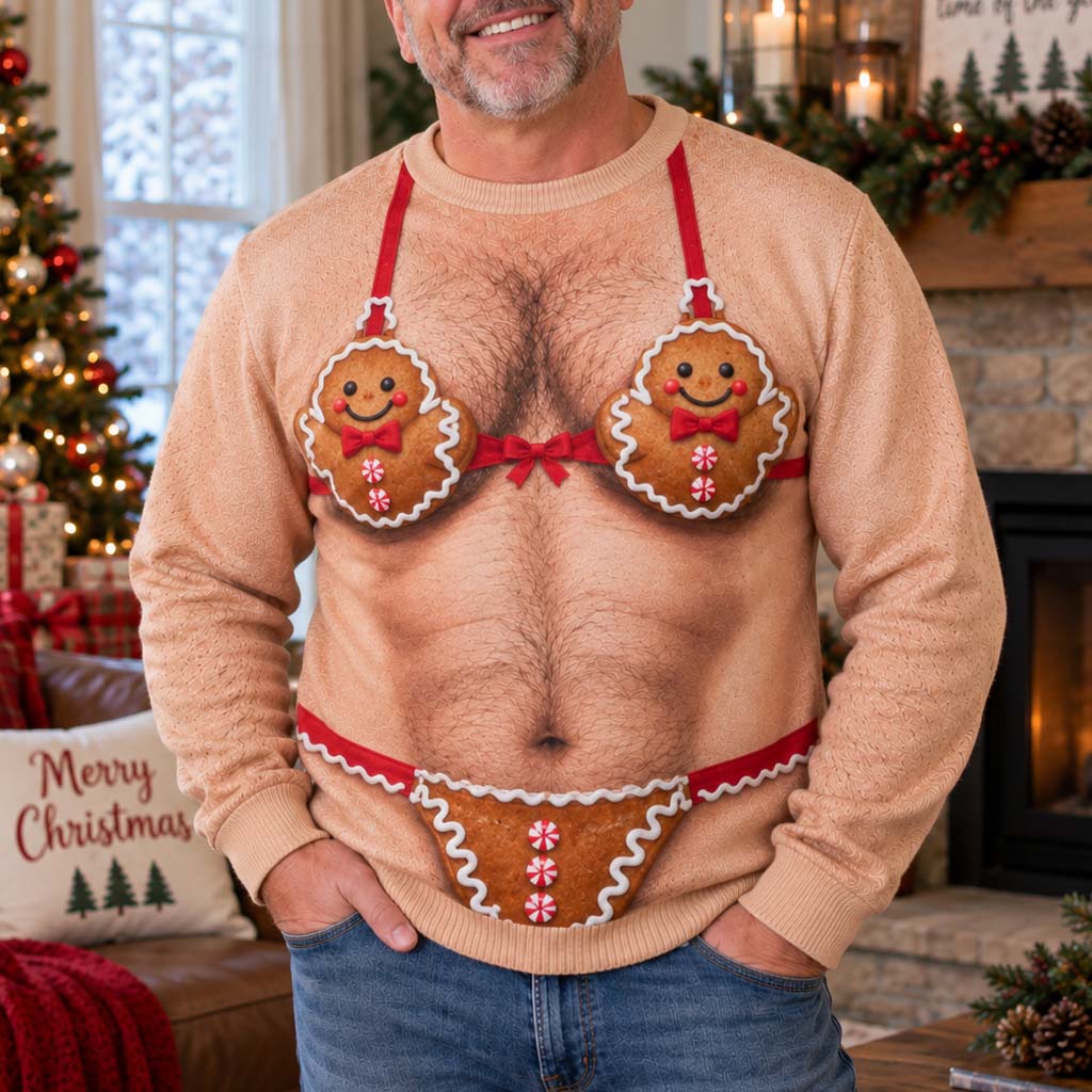 Gingerbread Noel Personalized Ugly Sweatshirt TZL0HH0038