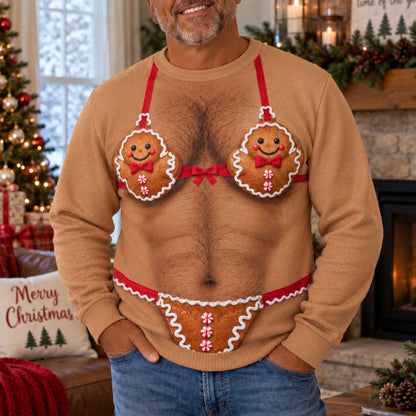 Gingerbread Noel Personalized Ugly Sweatshirt TZL0HH0038