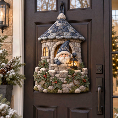 Gnome Christmas Custom Shape Quilted Door Hanger TZL0TD105