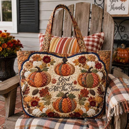 God Is Good All the Time Quilted Classic Tote Bag TZL0PT0011