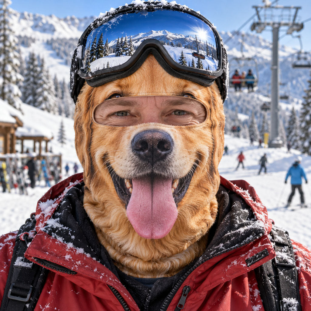 Snow Dogs Gone Wild Funny Ski Mask NCU0TZL013