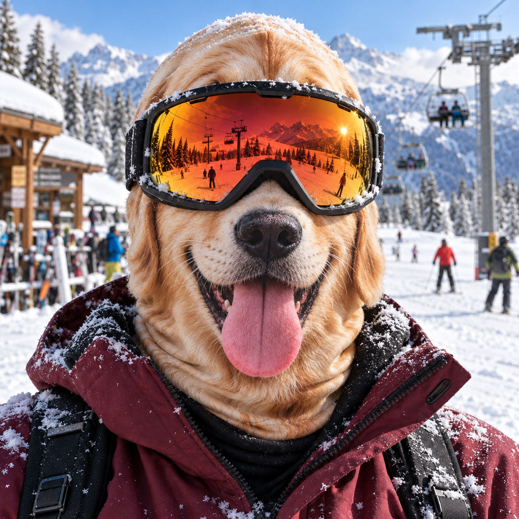 Snow Dogs Gone Wild Funny Ski Mask NCU0TZL013