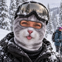 Gray Maine Coon Cat Funny Ski Mask TZL0PT0407