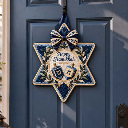 Hanukkah Play Custom Shape Quilted Door Hanger TZL0HH0066