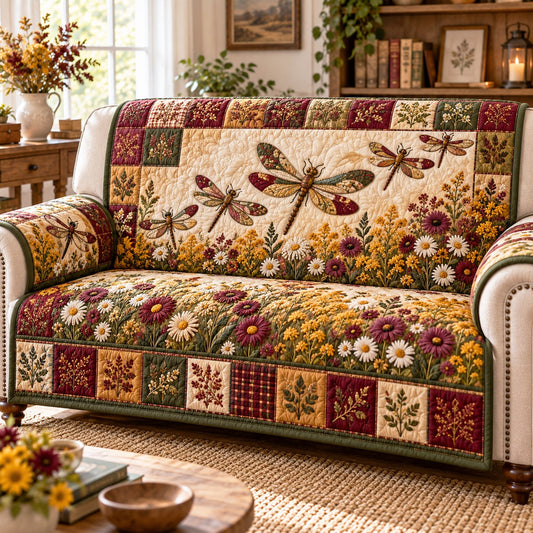 Harvest Dragonfly Trio Quilted Sofa Cover TZL0TD347