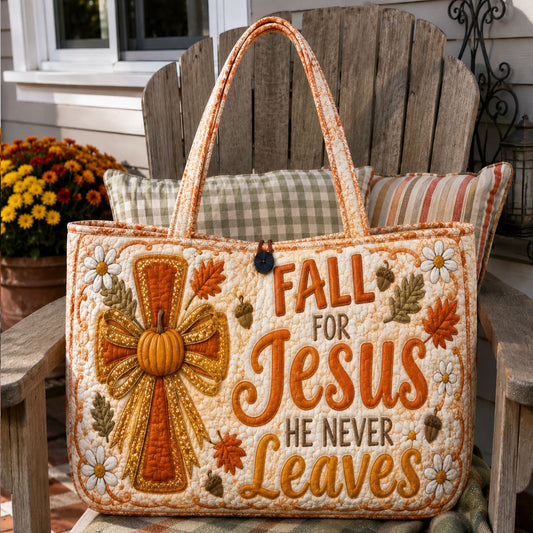 He Never Leaves Quilted Classic Tote Bag TZL0PT0015