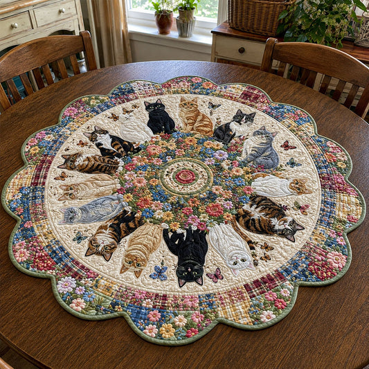 Heirloom Whiskers Custom Shape Quilted Table Topper TZL0PT0025
