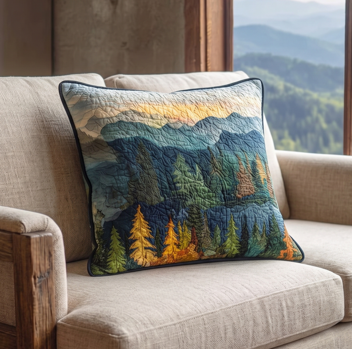 Highland Mist Quilted Pillow Case NCU0XD1096
