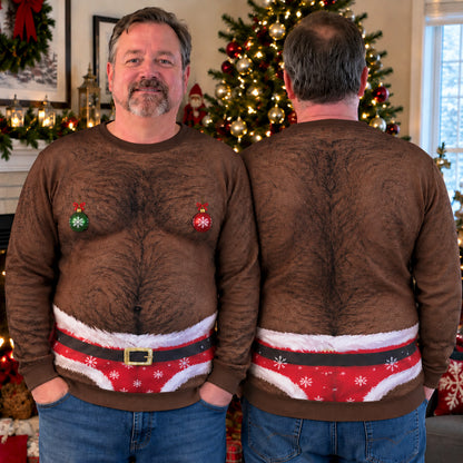 Holiday Dadbod Personalized Ugly Sweatshirt TZL0TV070