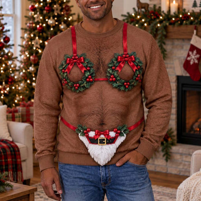 Holly Wreath Personalized Ugly Sweatshirt TZL0HH0039