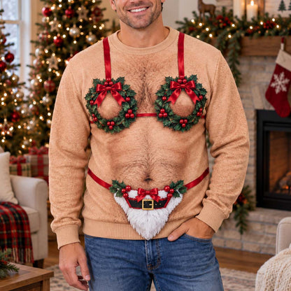 Holly Wreath Personalized Ugly Sweatshirt TZL0HH0039