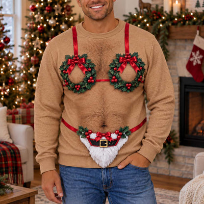 Holly Wreath Personalized Ugly Sweatshirt TZL0HH0039