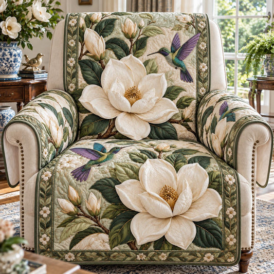 Hummingbird Magnolia Garden Quilted Sofa Cover TZL0DV519
