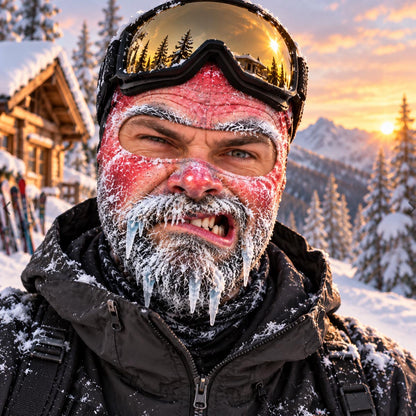 Skiing Is My Happy Place Funny Ski Mask NCU0TZL05