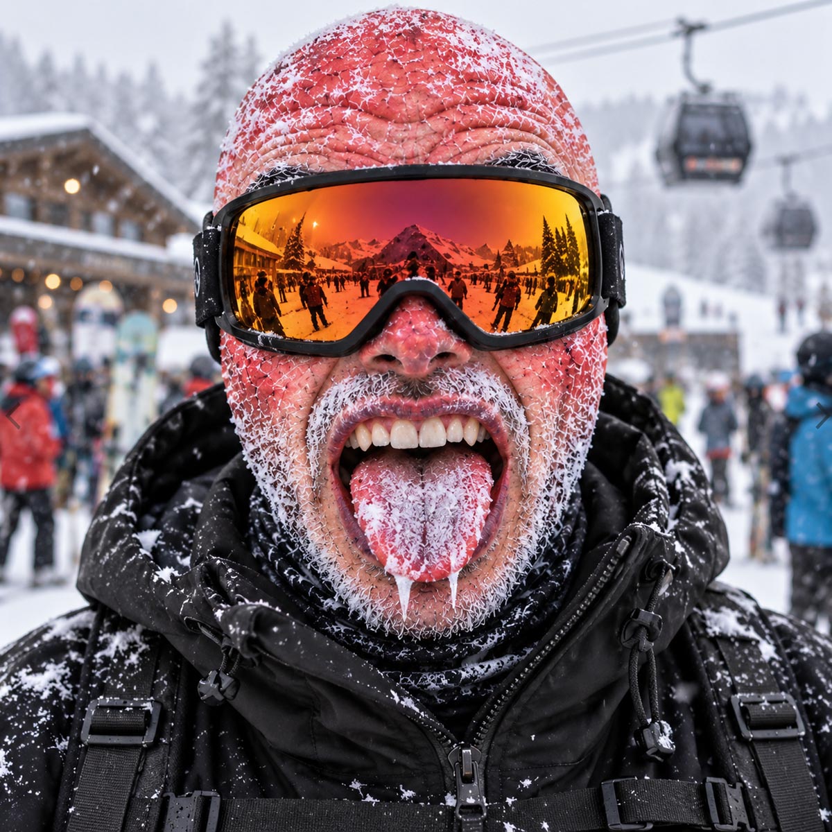 Skiing Is My Happy Place Funny Ski Mask NCU0TZL05