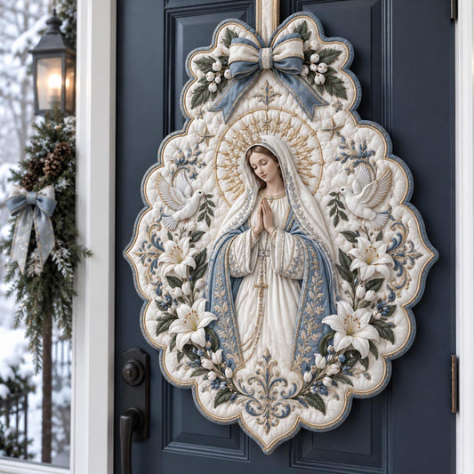 Immaculate Lily Custom Shape Quilted Door Hanger TZL0DV072