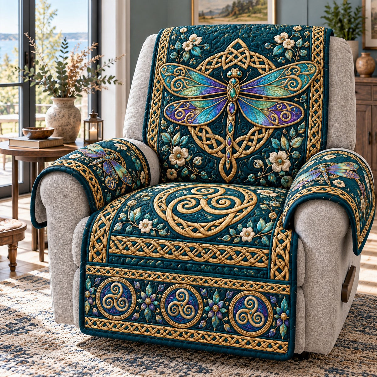 Iridescent Trinity Quilted Sofa Cover TZL0TD430
