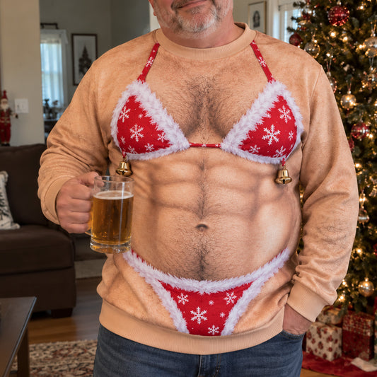 Jolly Six Pack Personalized Ugly Sweatshirt TZL0TV068
