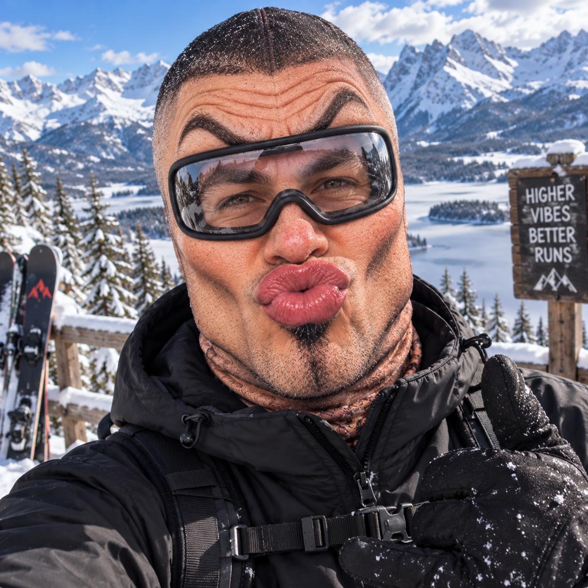 Goofy Face Funny Ski Mask NCU0TZL03