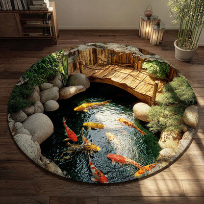 Koi Garden Round Carpet NCU0TD2546