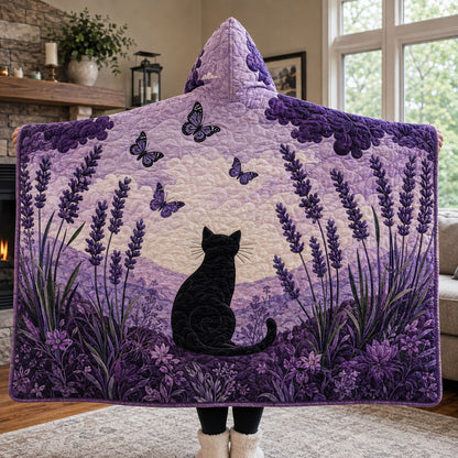 Lavender Moon Whiskers Quilted Hooded Blanket TZL0PT0151