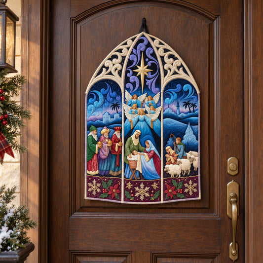 Light of Bethlehem Custom Shape Quilted Door Hanger TZL0PT0210