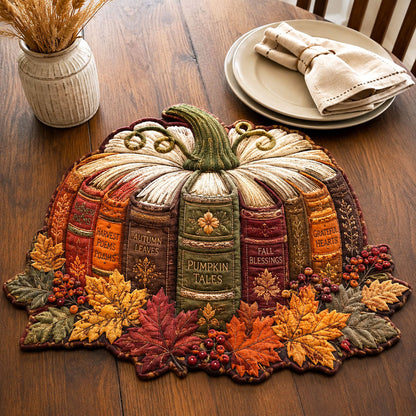 Literary Harvest Custom Shape Quilted Placemat SN0TV044