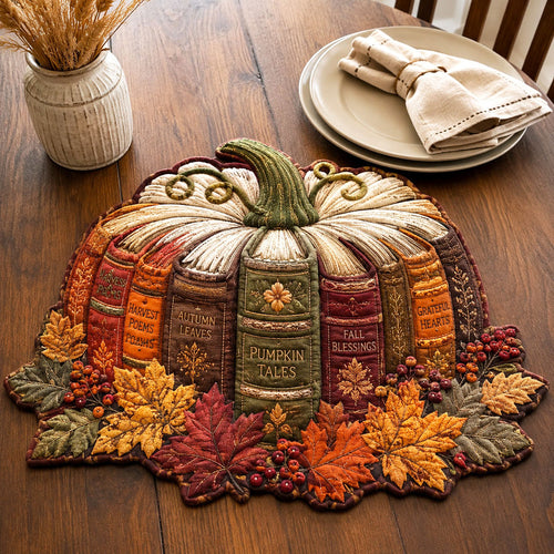Literary Harvest Custom Shape Quilted Placemat SN0TV044