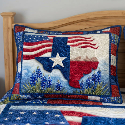 Lone Star Quilted Bedding Pillow Case NCU0NT12758