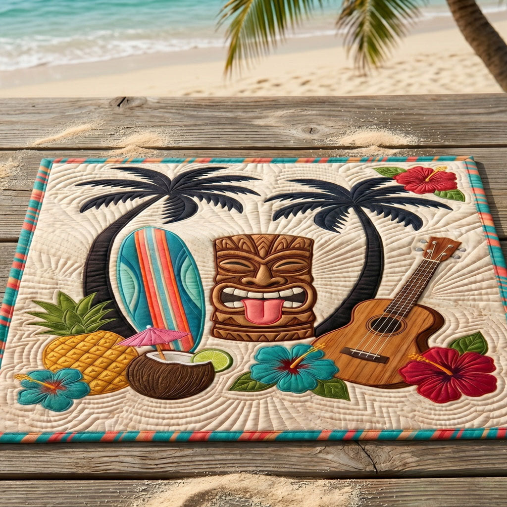 Luau Mask Quilted Placemat NCU0NT12790