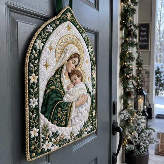Madonna And Child Custom Shape Quilted Door Hanger TZL0DV074