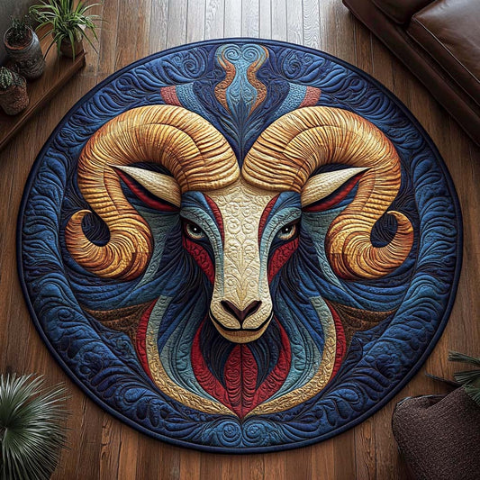 Majestic Aries Quilted Round Mat NCU0XD328