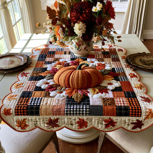 Maple Harvest Charm Custom Shape Quilted Table Topper SN0PT386