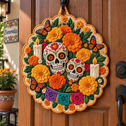 Marigold Memories Custom Shape Quilted Door Hanger TZL0PT0280