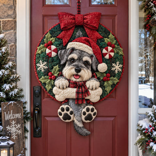 Merry Little Pup Custom Shape Quilted Door Hanger TZL0PT0338