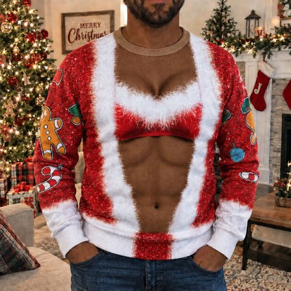 Merry Muscle Personalized Ugly Sweatshirt TZL0PT0227