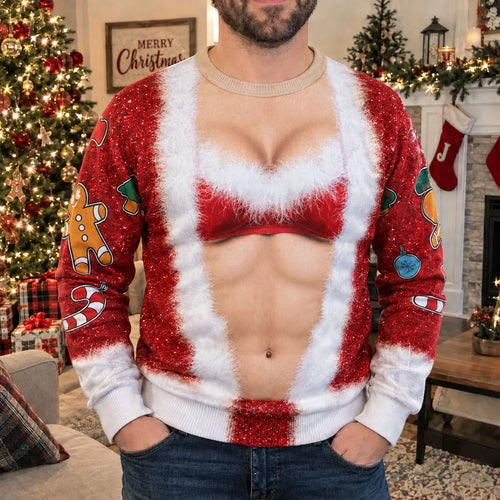 Merry Muscle Personalized Ugly Sweatshirt TZL0PT0227