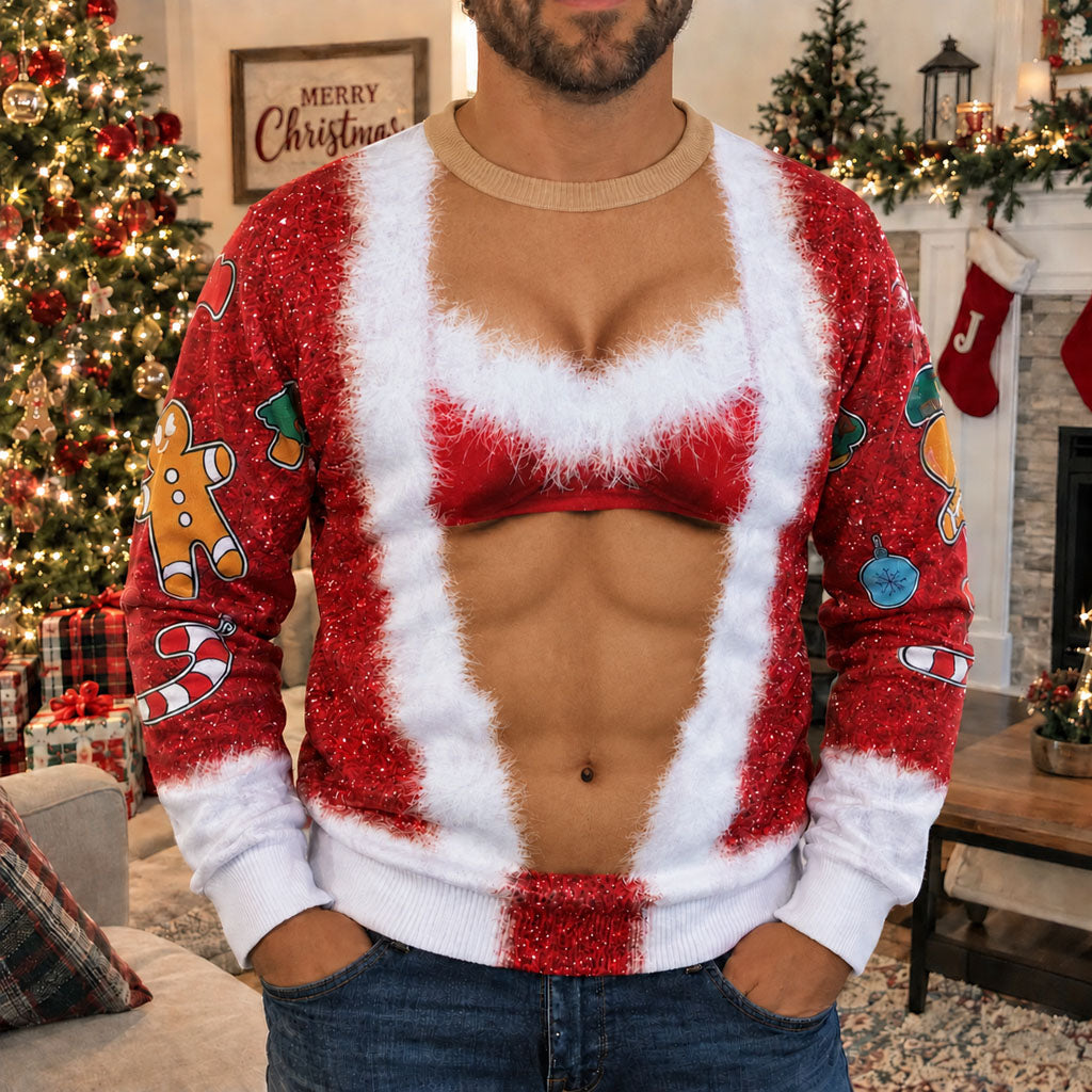 Merry Muscle Personalized Ugly Sweatshirt TZL0PT0227
