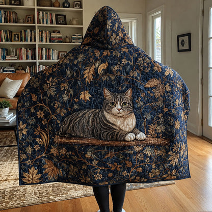 Midnight Garden Whiskers Quilted Hooded Blanket TZL0PT0154