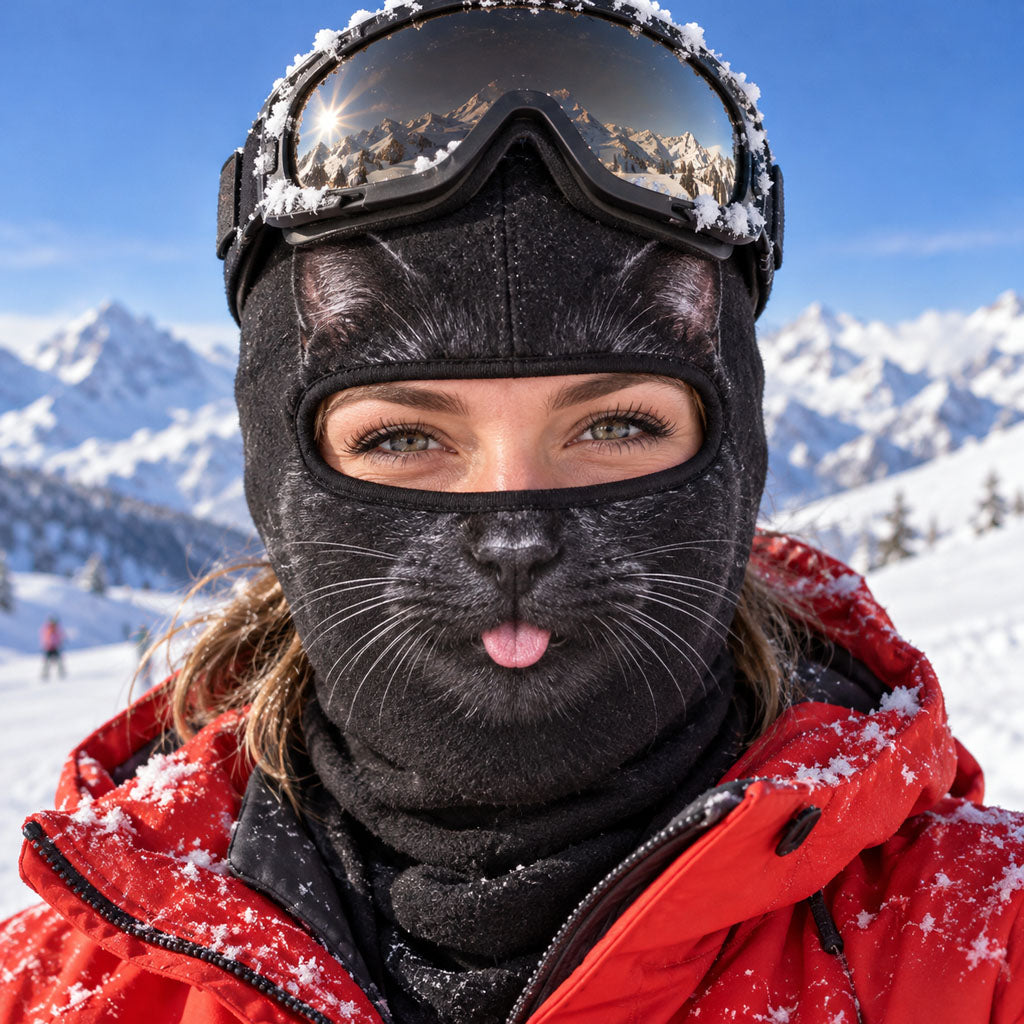 Cat Face Funny Ski Mask NCU0TZL09