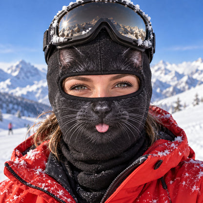 Cat Face Funny Ski Mask NCU0TZL09