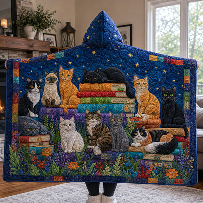 Midnight Reading Club Quilted Hooded Blanket TZL0PT0155