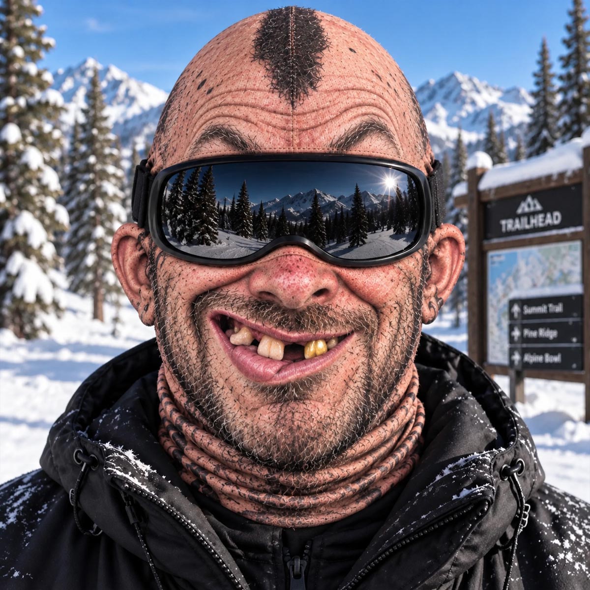 Goofy Face Funny Ski Mask NCU0TZL03