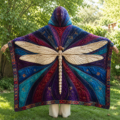 Moonlit Dragonfly Quilted Hooded Blanket TZL0TV004