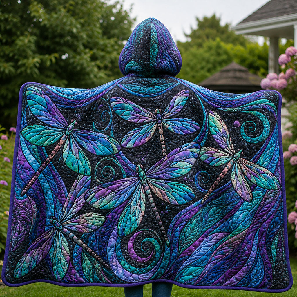 Moonlit Garden Wings Quilted Hooded Blanket TZL0PT0134