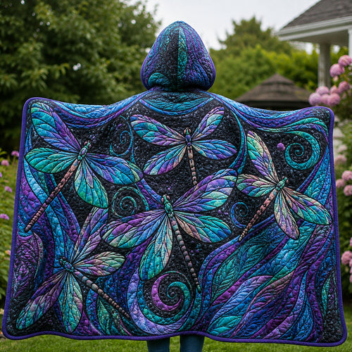 Moonlit Garden Wings Quilted Hooded Blanket TZL0PT0134