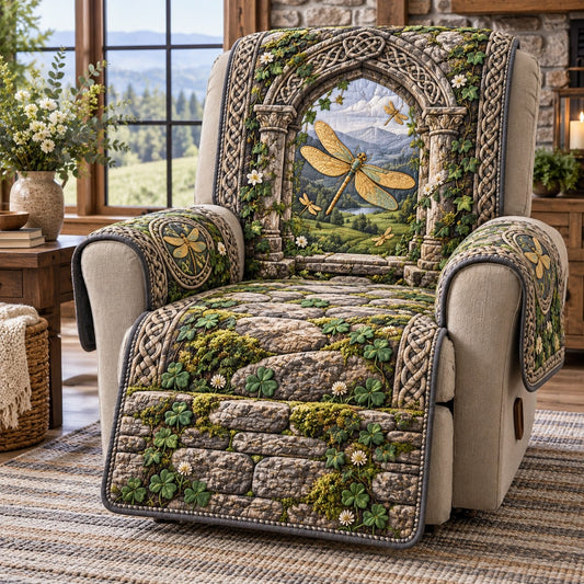 Mossy Archway Quilted Sofa Cover TZL0TD421