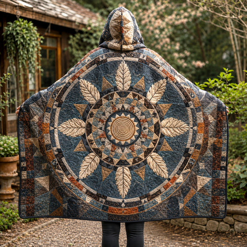 Mountain Mandala Quilted Hooded Blanket TZL0TV047