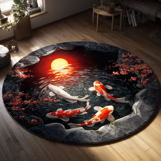 Mystic Koi Round Carpet NCU0TD2544
